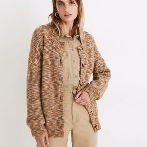Madewell Space-Dyed Winstead Cardigan Sweater Oversized Fit size Medium